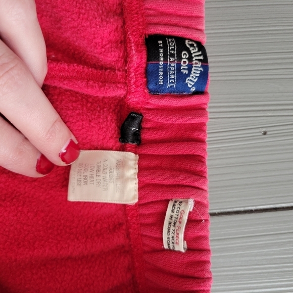 Callaway Golf Apparel Red Fleece Sweat Pants Sweats Vintage Large Sweatpants - Picture 8 of 8